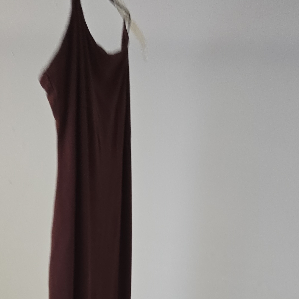 Elegant Brown Sleeveless Dress SKU055